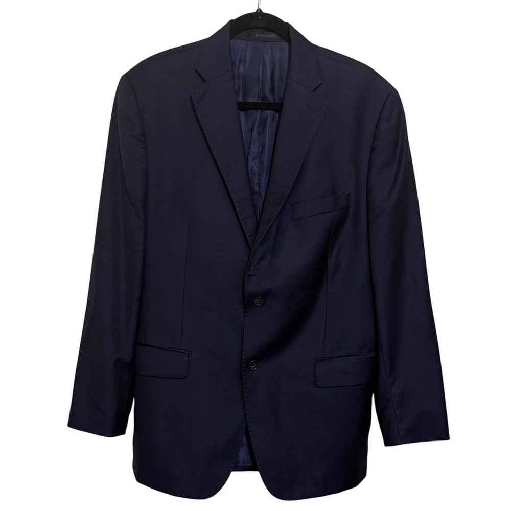Cullwell & Sons Reda 1865 Navy Blue Super 130s‎ Wool Blazer Sport Coat 42R